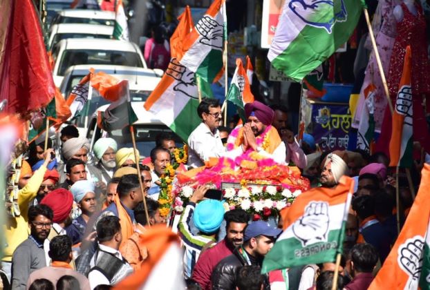 Sadhu Singh Dharamsot at his political rally