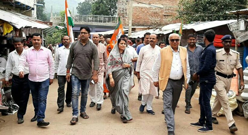 Pravesh Shukla at a BJP rally